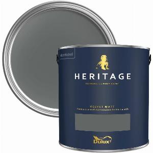 Dulux Heritage Velvet Matt Paint 1L Forest Grey High Quality Matt Emulsion Paint