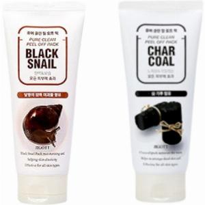 Jigott  Pure Clean Peel Off Pack NoBlack Snail  180ml 1ea  Pure Clean Peel Off Pack NoCharcoal  180ml 1ea Set