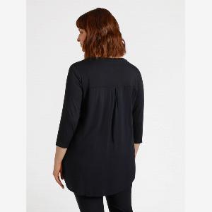 Fiorella Rubino  Tshirt nera in viscosa LENZING ECOVERO Donna XL ora 19