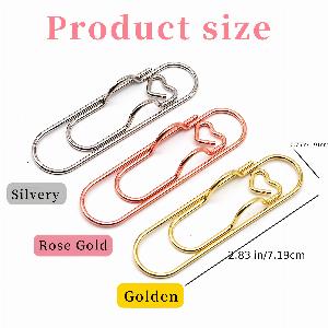 Ensemble de pinces à stylo Love en acier inoxydable 1 pièce  Portestylo multicolore et portable idéal pour le bureau et les cadeaux de Noël Pen Holder argenté