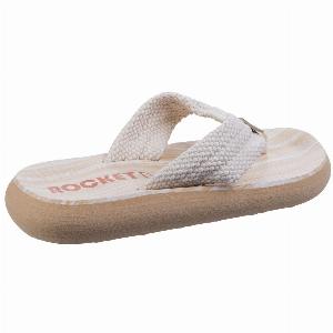 Rocket Dog Sunset Tongs Doubles Pour Femmes En Crème Webbing