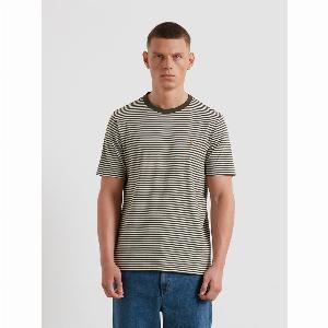 Rushden Striped TShirt In Dark Olive