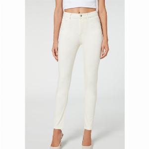 Calzedonia Jeans pushup skinny taille haute Soft Touch Femme Blanc Taille M