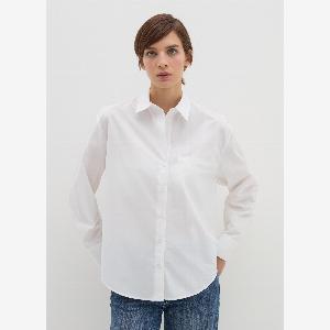 Stefanel Unifarbenes PopelineHemd Damen Reinweiß