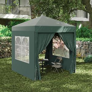 Gazebo 2x2m Pieghevole con Pareti Rimovibili e Borsa Verde 24 Off