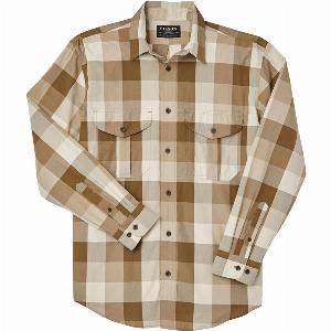 Get 68 Discount on Filson Feather Cloth Shirt in Tan Olive Khaki