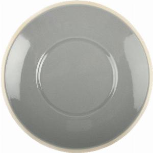 Intro Edge Grey On Black Tea Saucer
