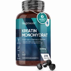 Kreatin Monohydrat  3000 mg  270 Tabletten  Vorrat für 3 Monate  Natürliche Ergänzung für mehr Kraft und Leistung  Online bestellen