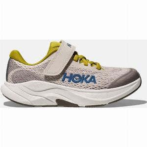 HOKA Kids Rincon 4 Road Running Shoes in BirchCement Size 135K