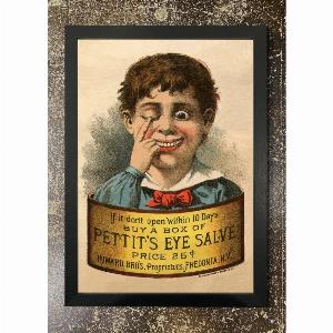 Vintage Eye Salve Framed 21x30cm Print
