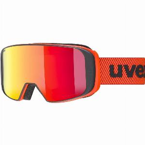 uvex Saga Take Off Skibrille 3030 fierce red matt mirror redlasergold liteclear S1S3