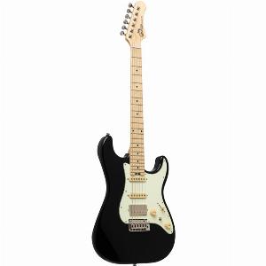 EGitarre massiver Korpus Charlotte Series mit Gigbag Cosmic Black Finish