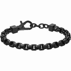 Armani Exchange Black Stainless Steel Chain Bracelet Mens AXG0047001