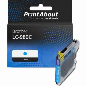 Cartouche compatible Brother LC980C  Cyan