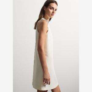 Sconto del 30 su abito corto bianco avorio Stefanel taglia S