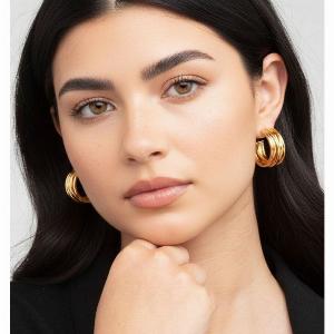Get 25 Discount on Nami Gold Twist Earrings Today