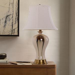 Black Gold Gradient Glazed Ceramic Table Lamp Vase Lamp