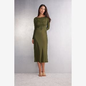 Nuisette longue en soie et dentelle Intimissimi IMAGINARY JOURNEY Femme Vert M 6495  au lieu de