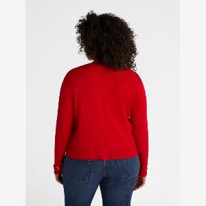Fiorella Rubino  Cardigan con dettaglio sulla manica Donna Rosso Taglia M 5254 IT
