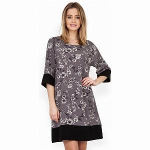 Closet London Grey Floral Tunic Dress