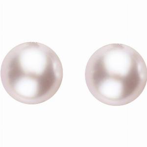 Sterling Silver 8mm Pink Freshwater Pearl Stud Earrings