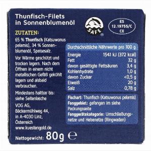25 Rabatt auf Küstengold Thunfischfilets in Öl sichern