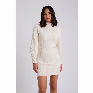 Urban Bliss Lia Cream Cable Knit Dress 16