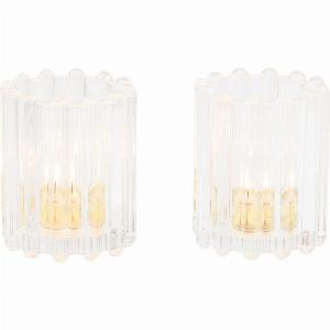 Set of two Ripple Glass TealightVotive Holders originally 30 now offered at 2550