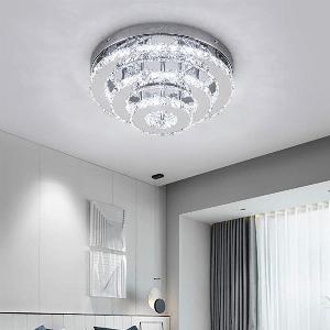 Enjoy 38 Discount on a Stylish 3Tier Crystal LED Ceiling Light in Chrome