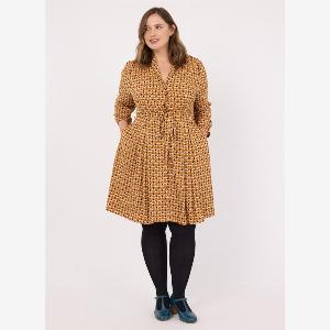 Joanie Clothing Barbara Bee Print ButtonThrough Dress US 4
