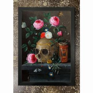 Skull Sunglasses Framed 21x30cm Print