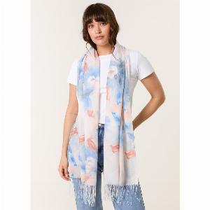 Floral Print Scarf  ONE  GREEN