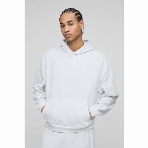 Felpa grigia oversize con cappuccio sconto del 68 ora 9 