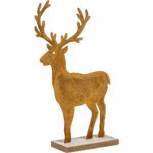 Dekohirsch Agan 195x6x31 cm LxBxH braunnatur