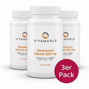 25 Rabatt auf RosenwurzExtrakt 500 mg im 3er Set 360 Kapseln