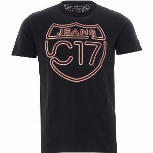 C17  Cedixsept Jeans Neon Tshirt  Black JNSW020BLK