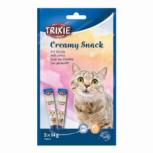 Pachet economic 15x14g Trixie Creamy Snack cu creveți snacksuri pentru pisici