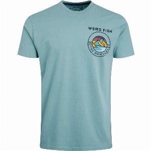 Weird Fish Andes Back Print Graphic TShirt Mineral Blue Size XL