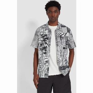 Chiltern Short Sleeve Archive Print Shirt In Black