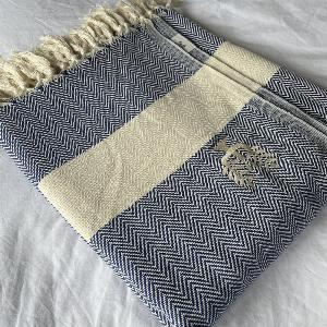 Harrington XL Bed Throw 200cm x 240cm  Navy Blue now 3450 half price