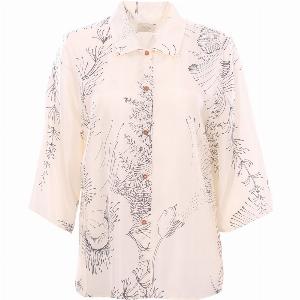 Camicia dancing flow in seta stampata