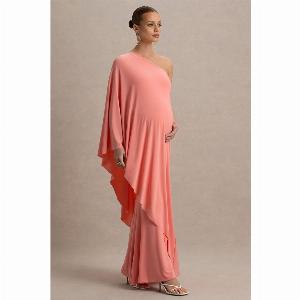 Save 17 off the Waves Coral Maternity Maxi with OneSleeved Cape