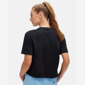 HOKA Haut à manches courtes et logo Topo pour Femme en Black Taille L  TShirts À Manches Courtes