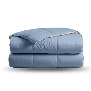 Couette Zelesta Premiumbed en coton léger  Bleu Rêve  Crème 240x200 cm  Lavable 12995  après