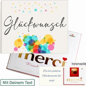 Persönliche Grußkarte mit Merci Glückwunsch 250 g