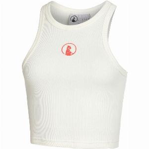 Quiet Please Crossroad Ribbed Débardeur Tank Top Femmes  Blanc