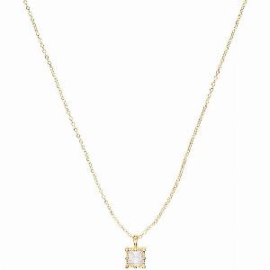 Profitez de 40 de réduction sur le collier SQUARE en argent jaune et oxyde