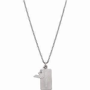 Emporio Armani Stainless Steel Dog Tag Mens Necklace EGS3167040