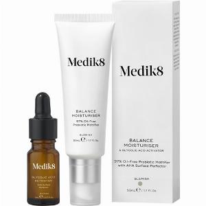Medik8 Balance Moisturiser and Glycolic Acid Activator 50ml10ml