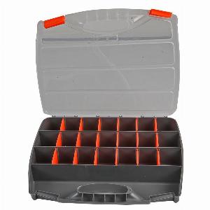 Adjustable Multi Compartment Storage Box 32x26x5cm Grey for Crafts Nails Beads Gems Nuts Bolts Jewellery Earrings and m